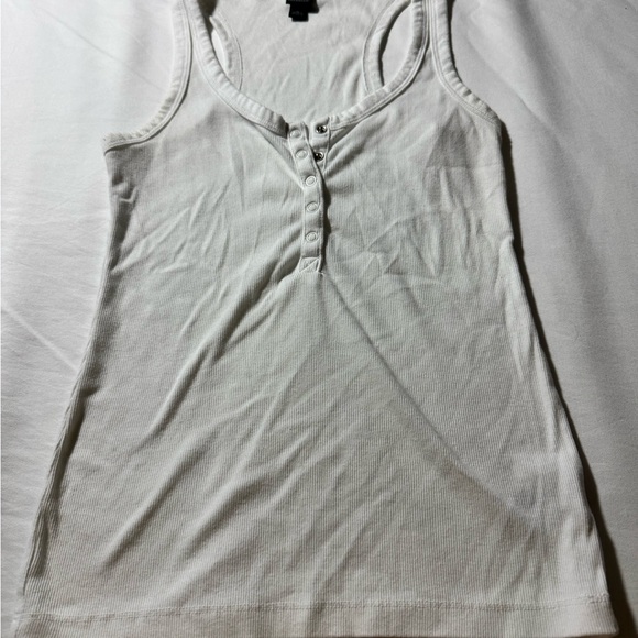 Wild Fable White Buttoned Tank Top (0042) - Picture 1 of 6